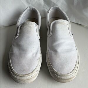 Vans Slip on White Sneakers M7 or W8.5